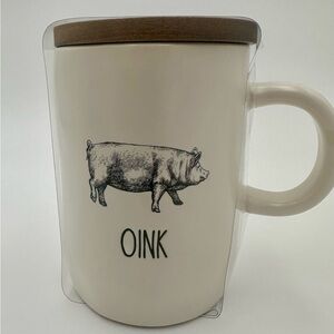 Rae Dunn OINK mug with lid